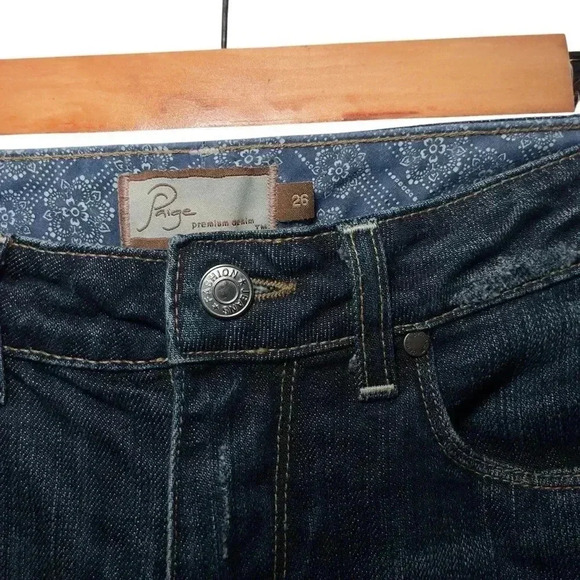 Paige Premium Denim Melrose Blue  Denim Straight Vintage Jeans Size 26 - Picture 4 of 9
